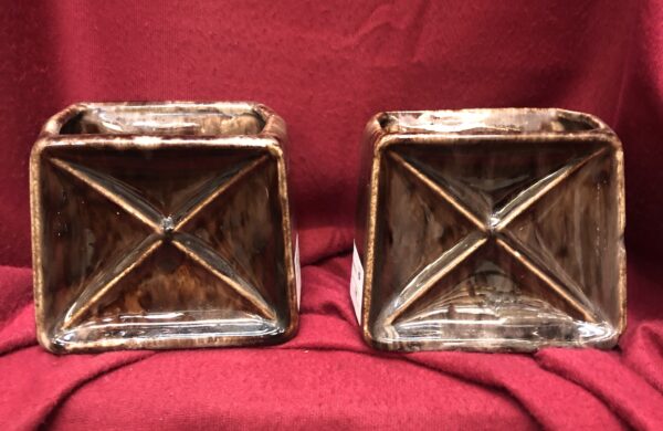 *Brown Ceramic Drip Glaze Planter (sold with lamp only )
