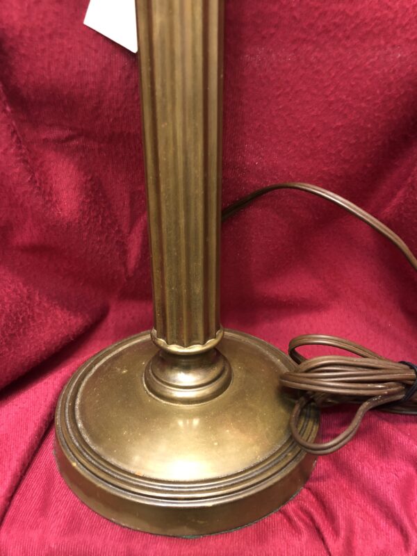 Brass Banquet Lamp w/Green Front - Image 4