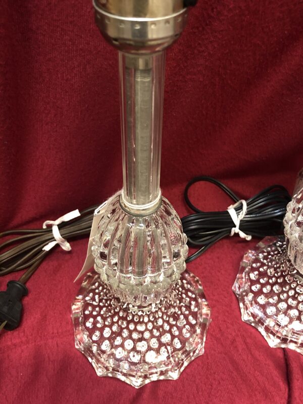 Pair of Glass Boudoir Lamps - Image 3