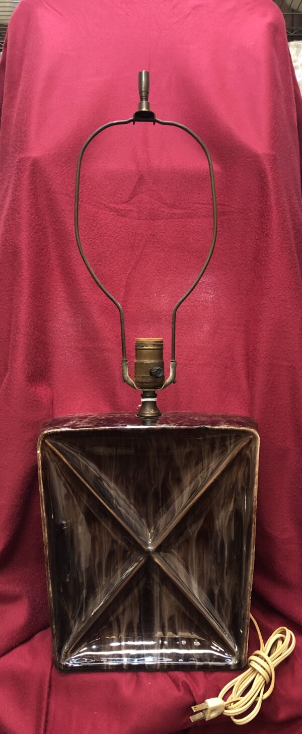 Brown Ceramic Drip Glaze Lamp