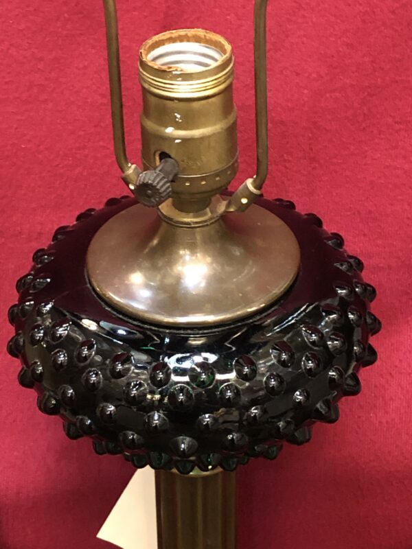 Brass Banquet Lamp w/Green Front - Image 3