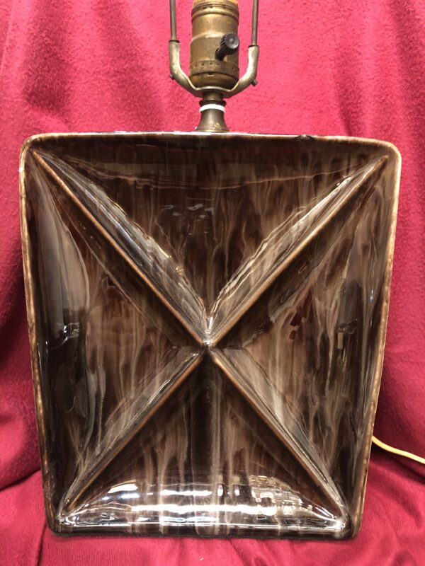 Brown Ceramic Drip Glaze Lamp - Image 8