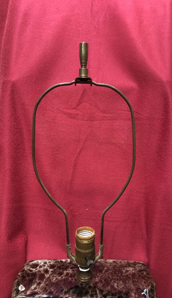 Brown Ceramic Drip Glaze Lamp - Image 9