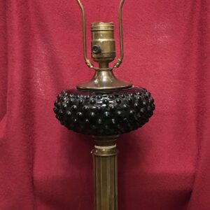 Brass Banquet Lamp w/Green Front