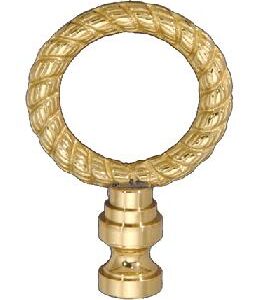 Rope Wreath Limb Polished Brass Finial